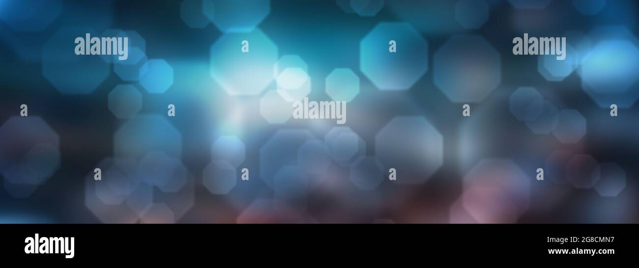 Blue background with blurred hexagons and light effect Stock Photo - Alamy