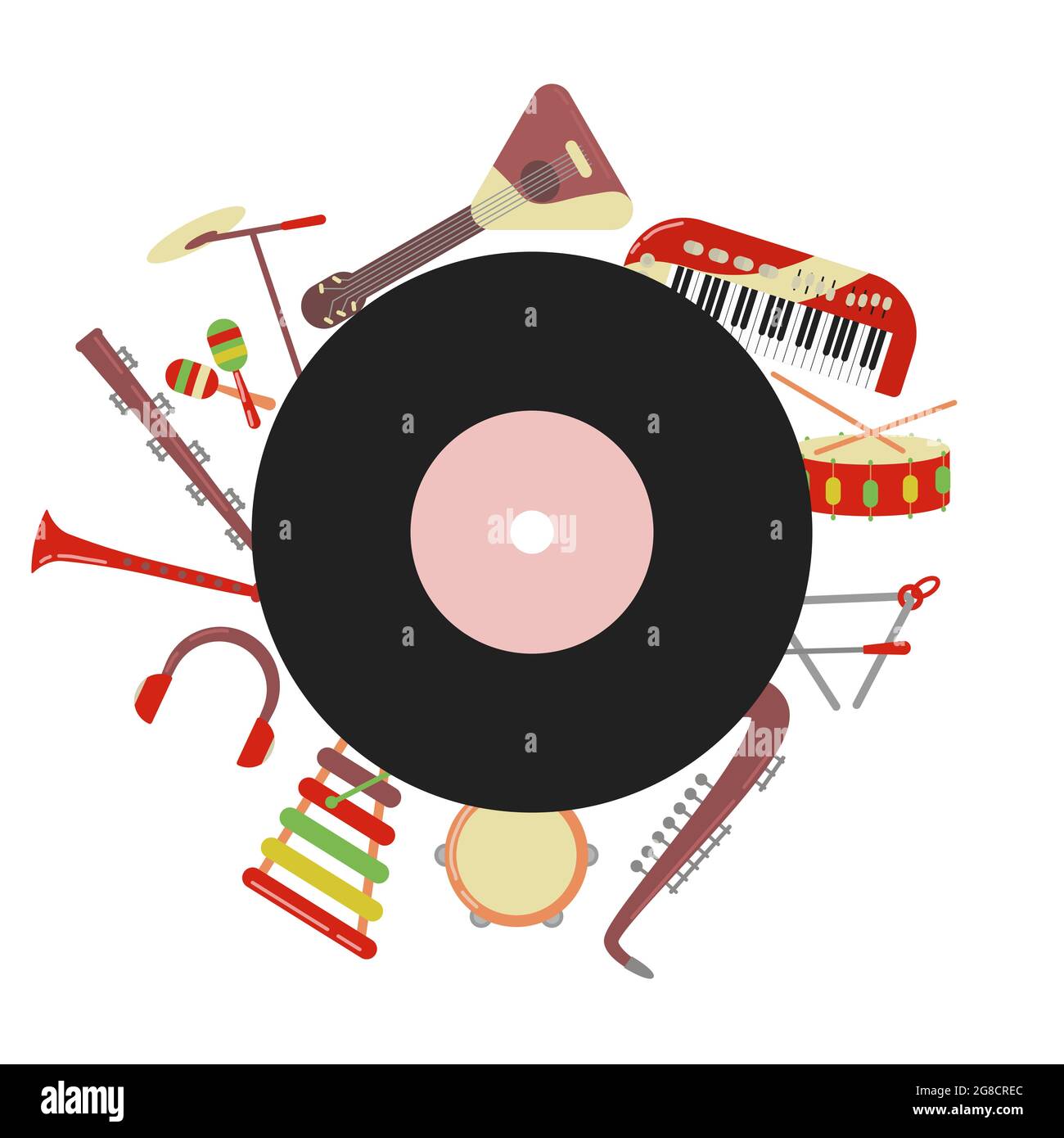 Music background. Musical instruments banner vector illustration Stock ...