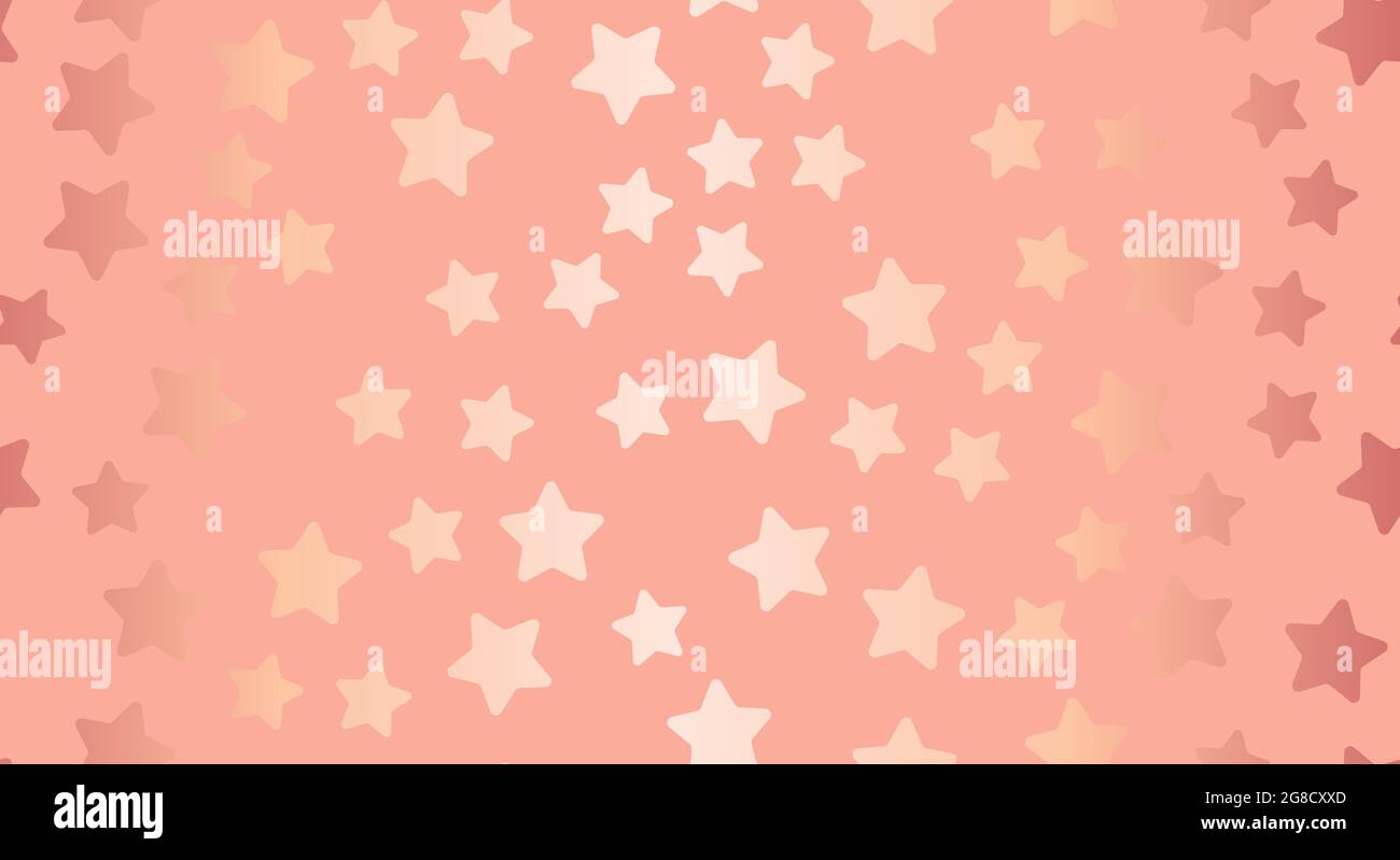 Seamless pattern with gold stars Vector illustration Stock Vector