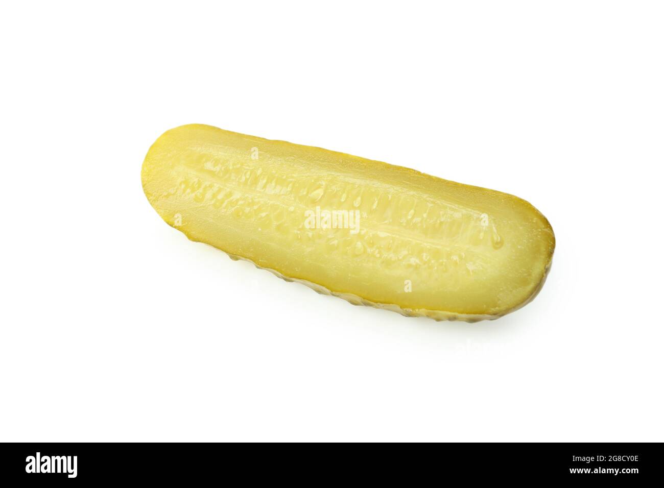 Half of pickle isolated on white background Stock Photo Alamy