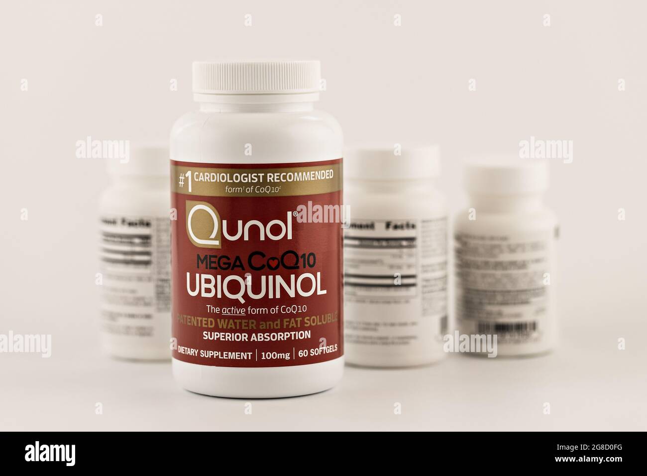 ubiquinol softgels in the jar. dietary supplement editorial photo Stock ...