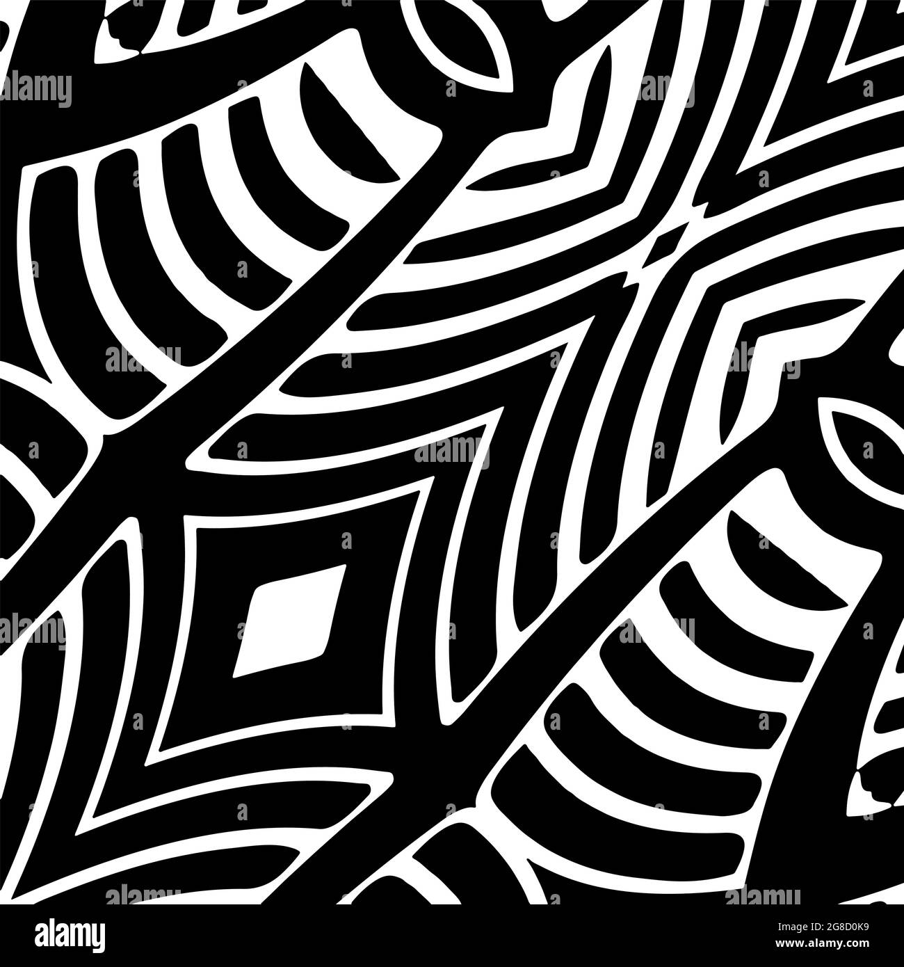 Vector geometric pattern. Black and white pattern Stock Vector Image ...