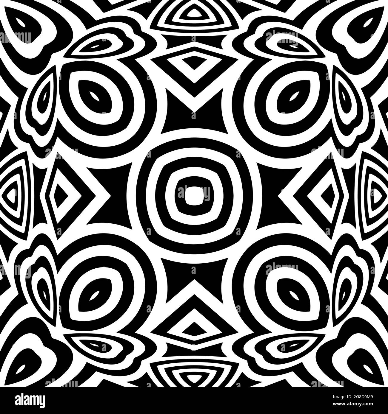 Vector geometric pattern. Black and white pattern Stock Vector Image ...