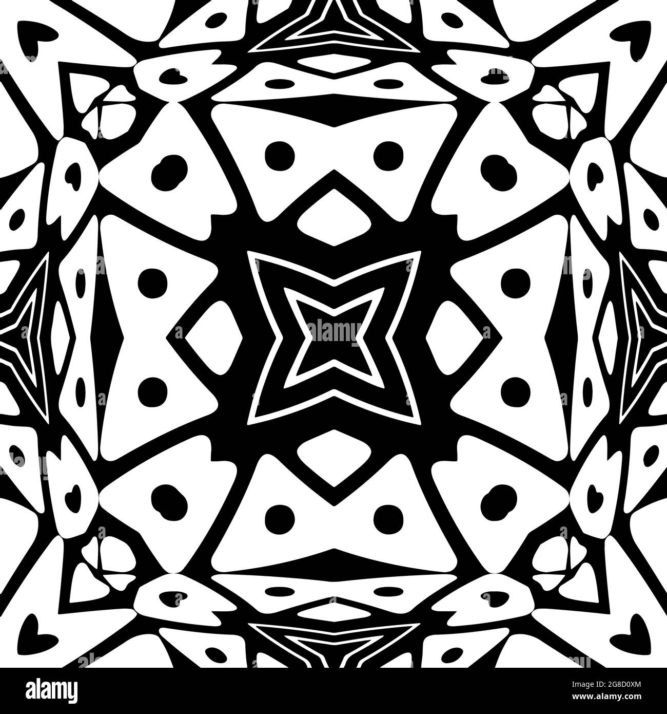 Vector geometric pattern. Black and white pattern Stock Vector Image ...