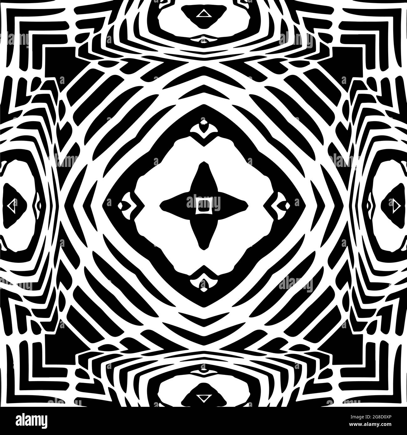Vector geometric pattern. Black and white pattern Stock Vector Image ...