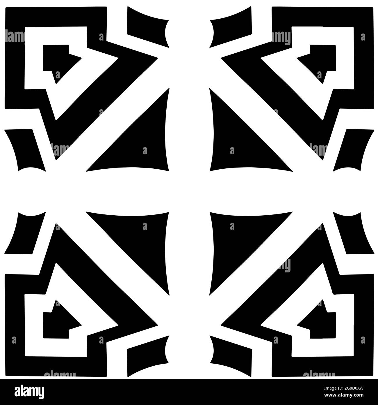 Vector geometric pattern. Black and white pattern Stock Vector Image ...