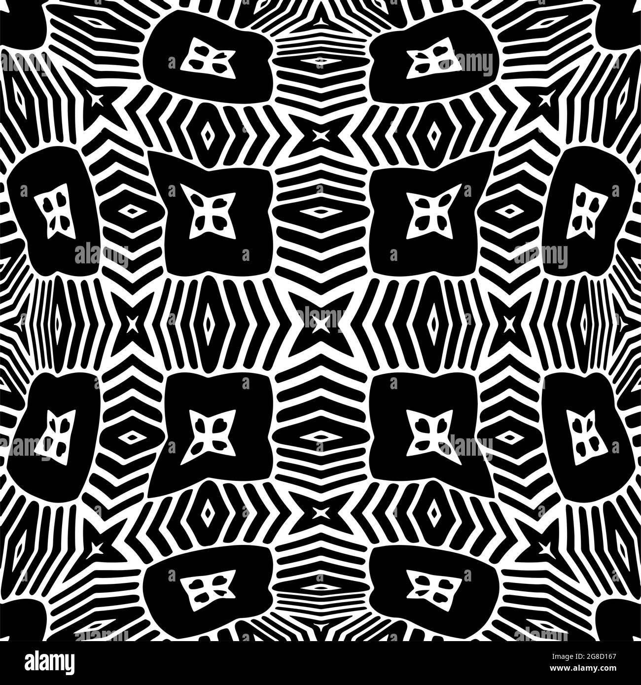 Vector geometric pattern. Black and white pattern Stock Vector Image ...