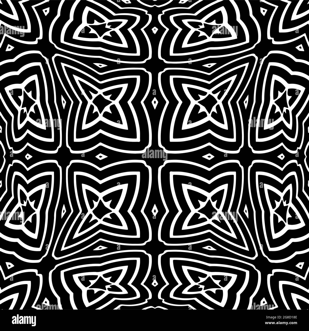 Vector geometric pattern. Black and white pattern Stock Vector Image ...