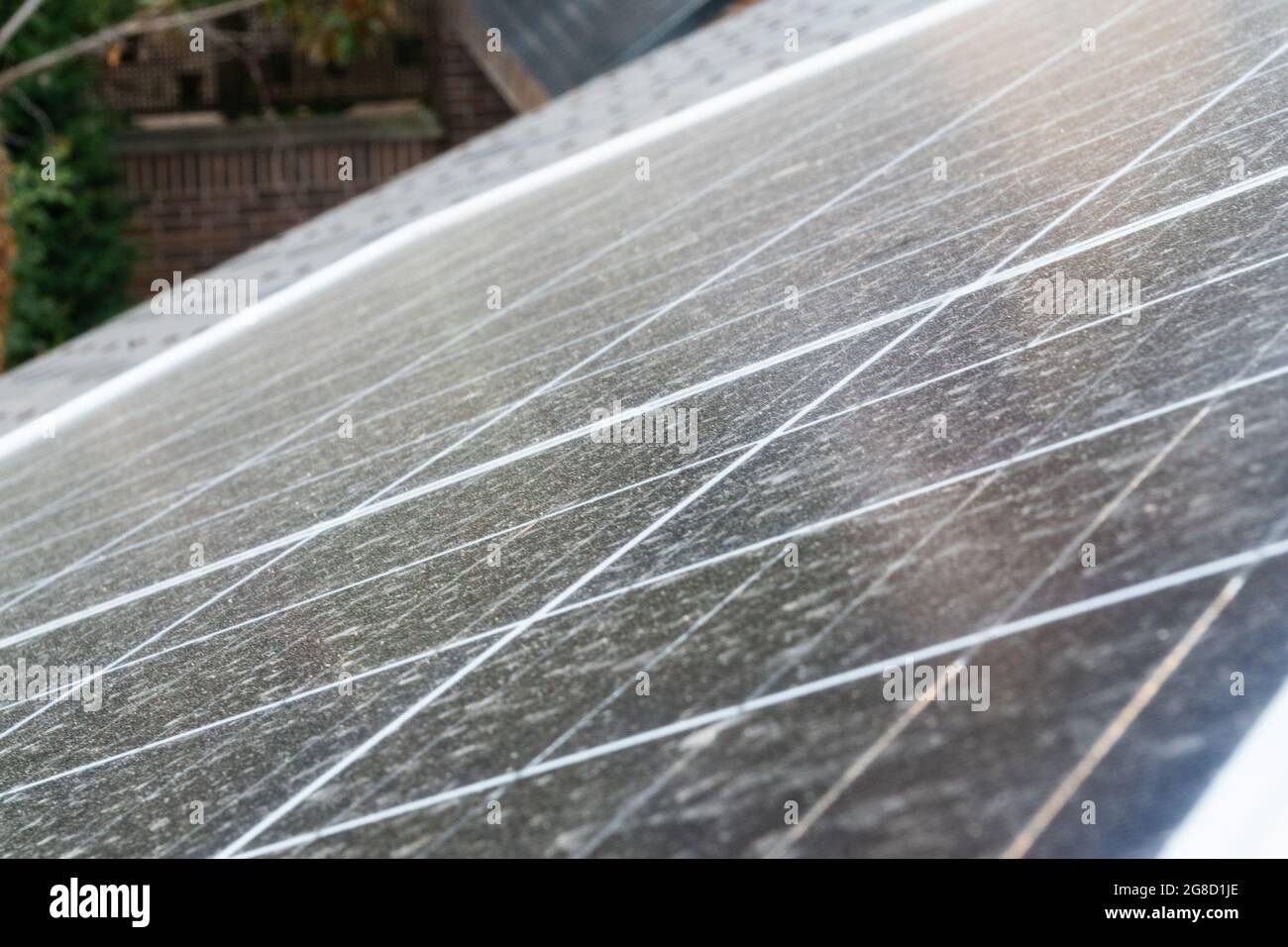 Solar panel renewable energy on a house roof Stock Photo - Alamy