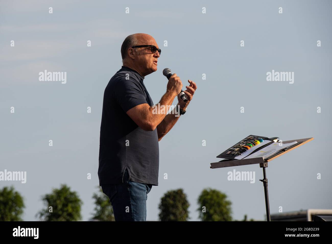 July 17, 2021, Irvine, California, USA: GREG LAURIE at FishFest 2021 at Five Point Amphitheater in Irvine, California (Credit Image: © Charlie Steffens/ZUMA Press Wire) Stock Photo