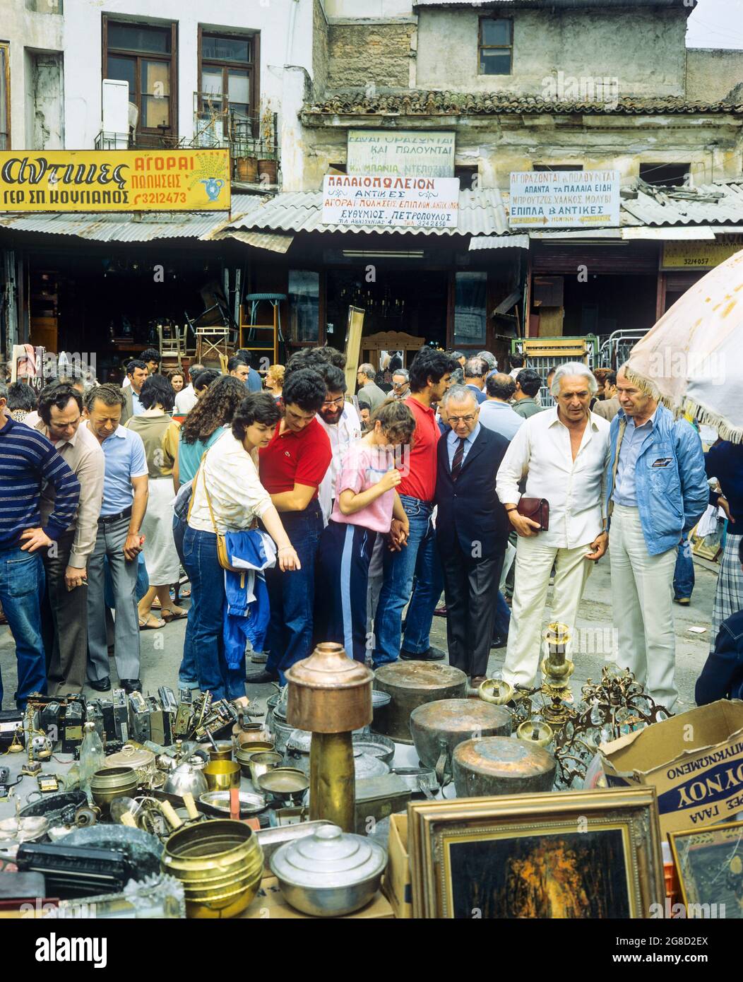 Athens, Monastiraki flea market, people shopping, Greece, Europe Stock  Photo - Alamy