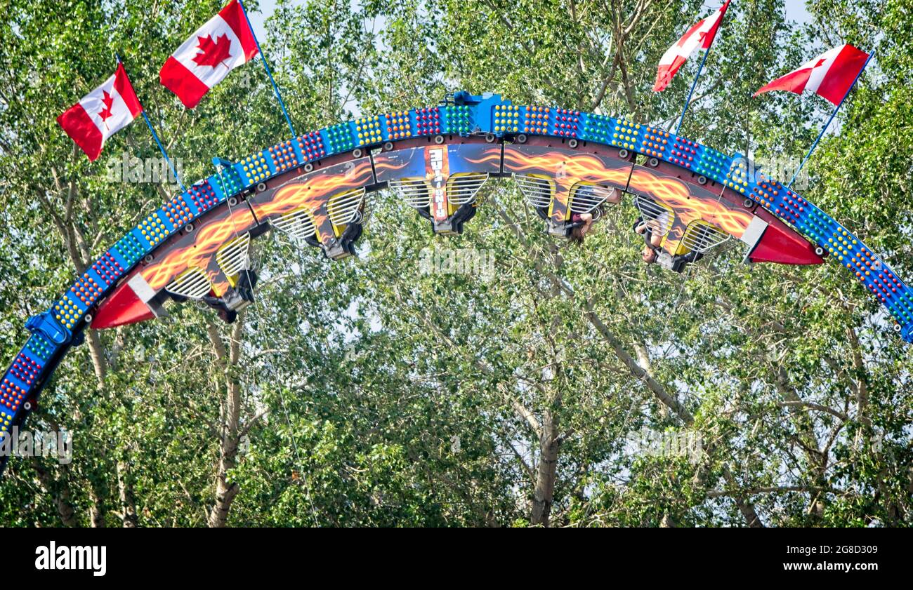 Ring of fire Calgary Stampede 2021 Alberta Stock Photo