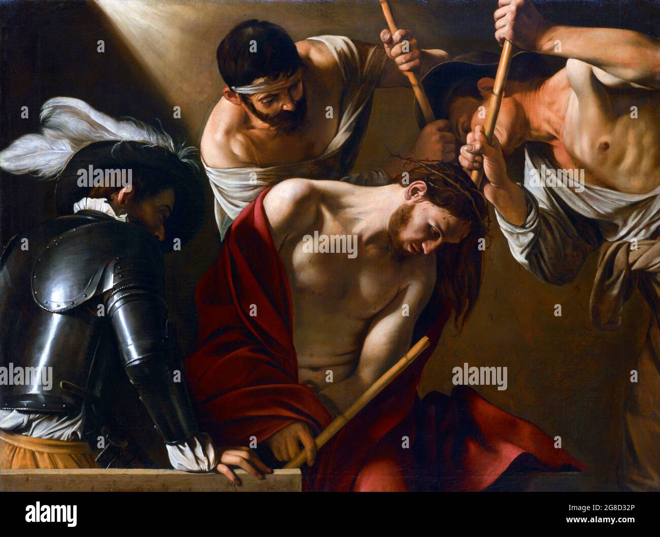 Caravaggio. The Crowning with Thorns by Michelangelo Merisi da Caravaggio (1571-1610), oil on canvas, 1602/04 Stock Photo