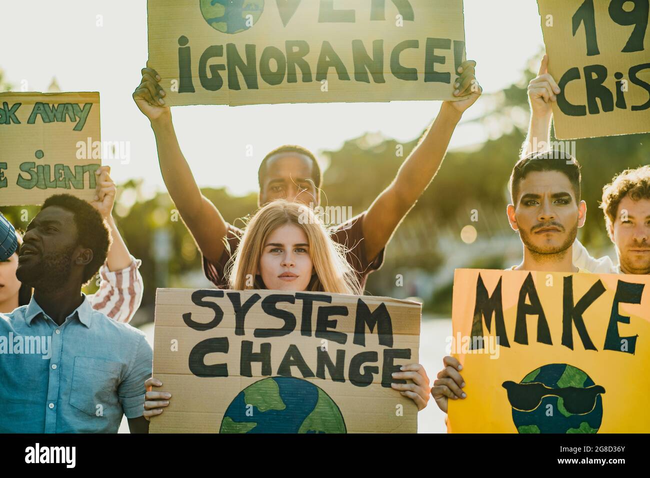 Crowd diverse people protest hi-res stock photography and images - Alamy
