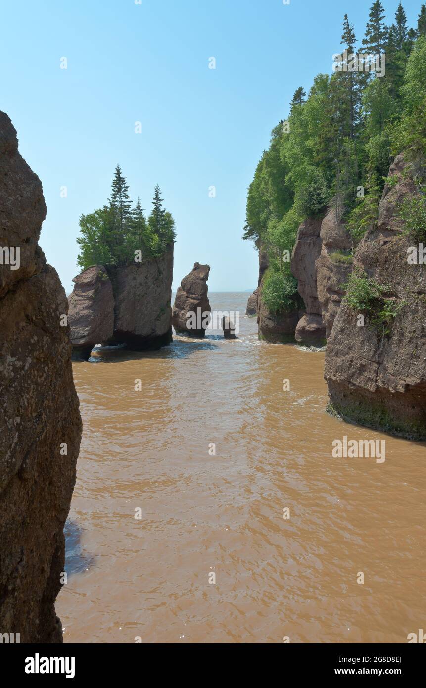 Hopewell Rocks at high tide, New Brunswick, Canada Stock Photo Alamy