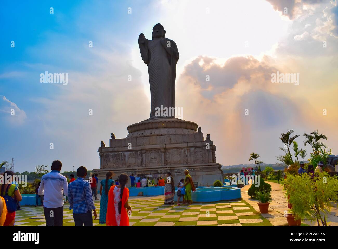 Bottom view of BUDDHA Statue touching the Sky. Buddha Statue at