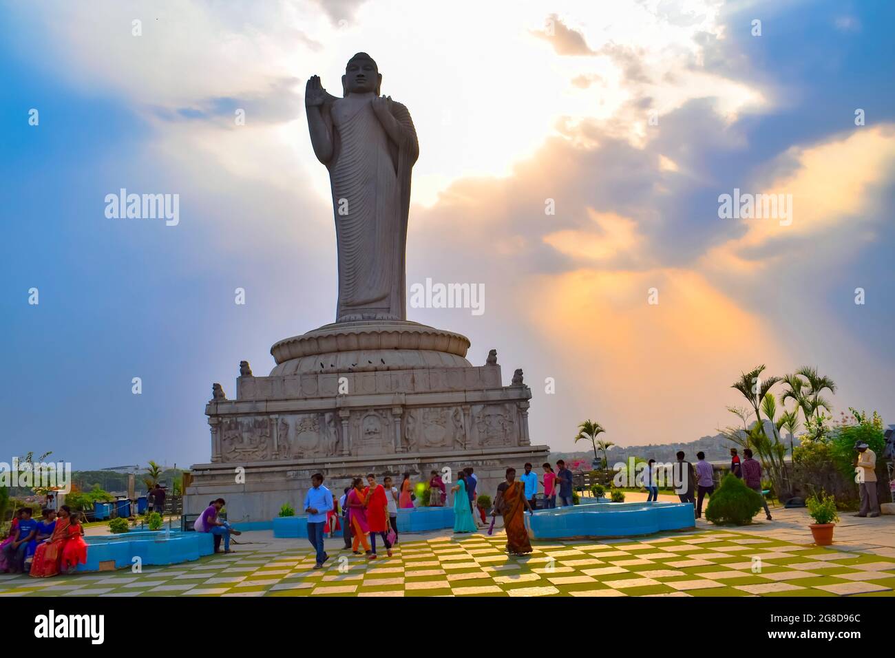Bottom view of BUDDHA Statue touching the Sky. Buddha Statue at