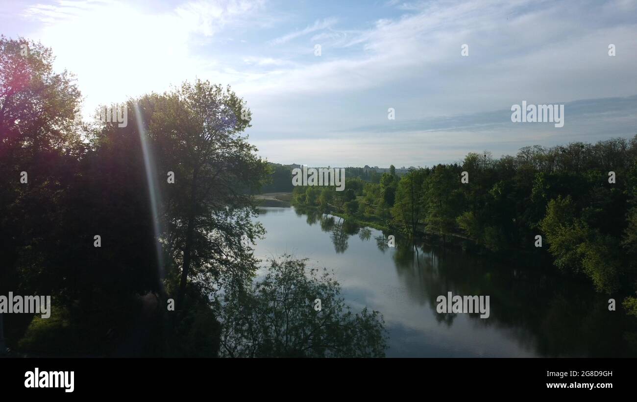 Smooth aerial river shot nature hi-res stock photography and images - Alamy