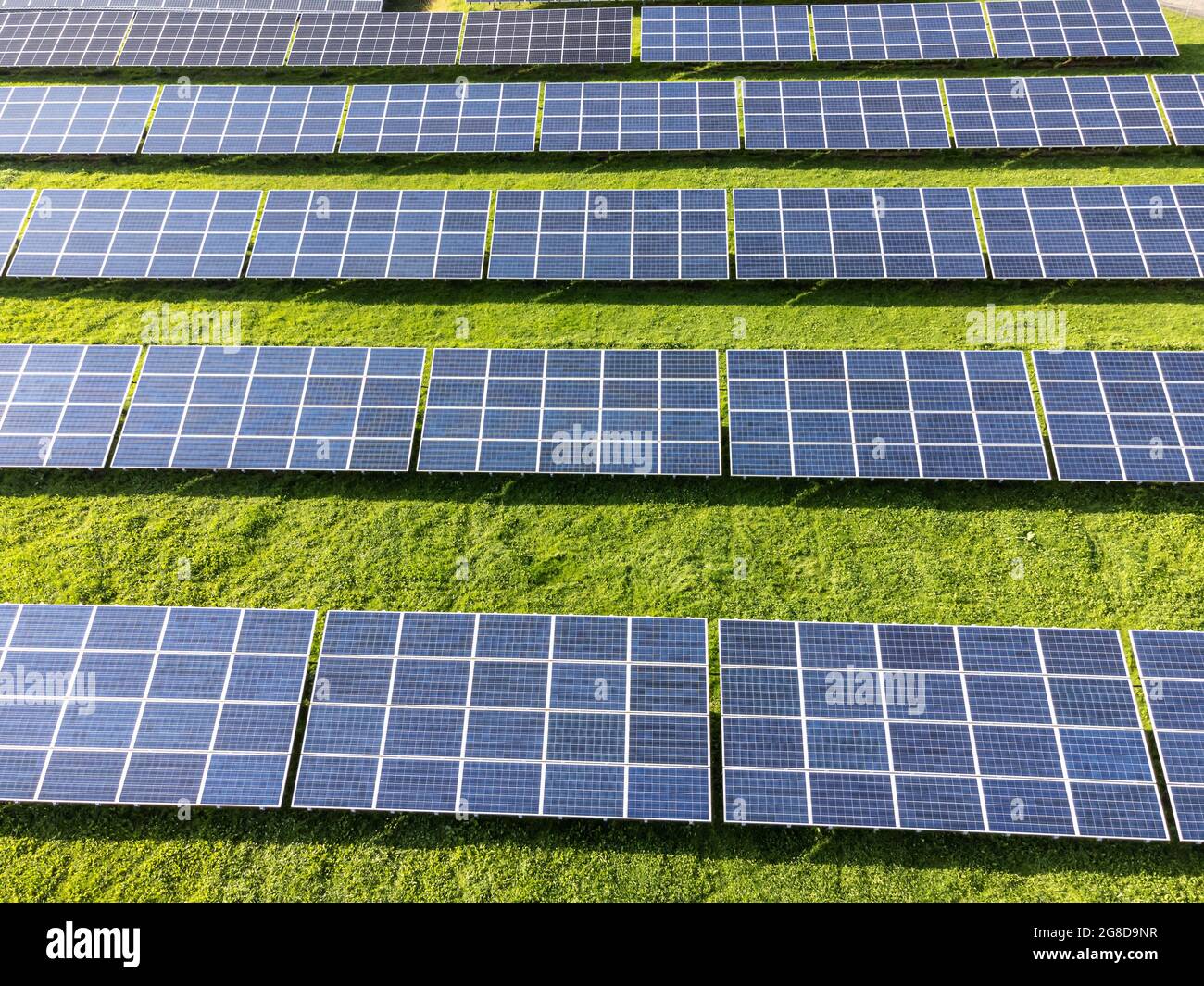 Solar park with panel from above Stock Photo - Alamy