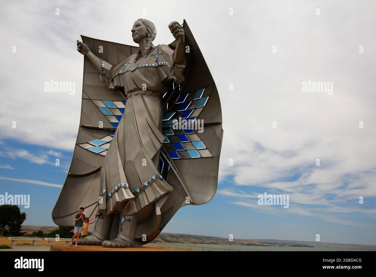 Dignity Statue, I90 Rest Area at Chamberlain, South Dakota Stock Photo