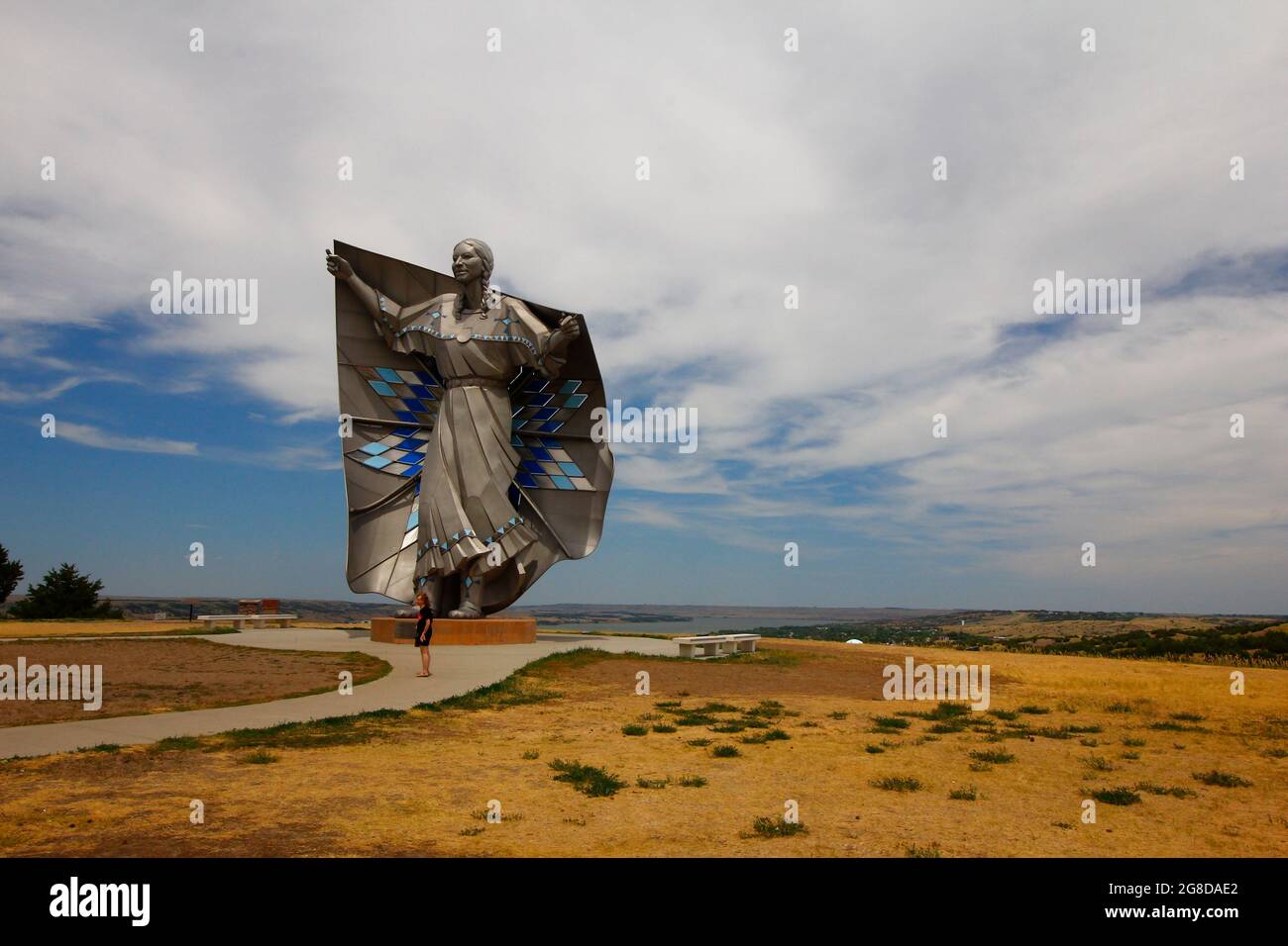 Dignity Statue, I90 Rest Area at Chamberlain, South Dakota Stock Photo