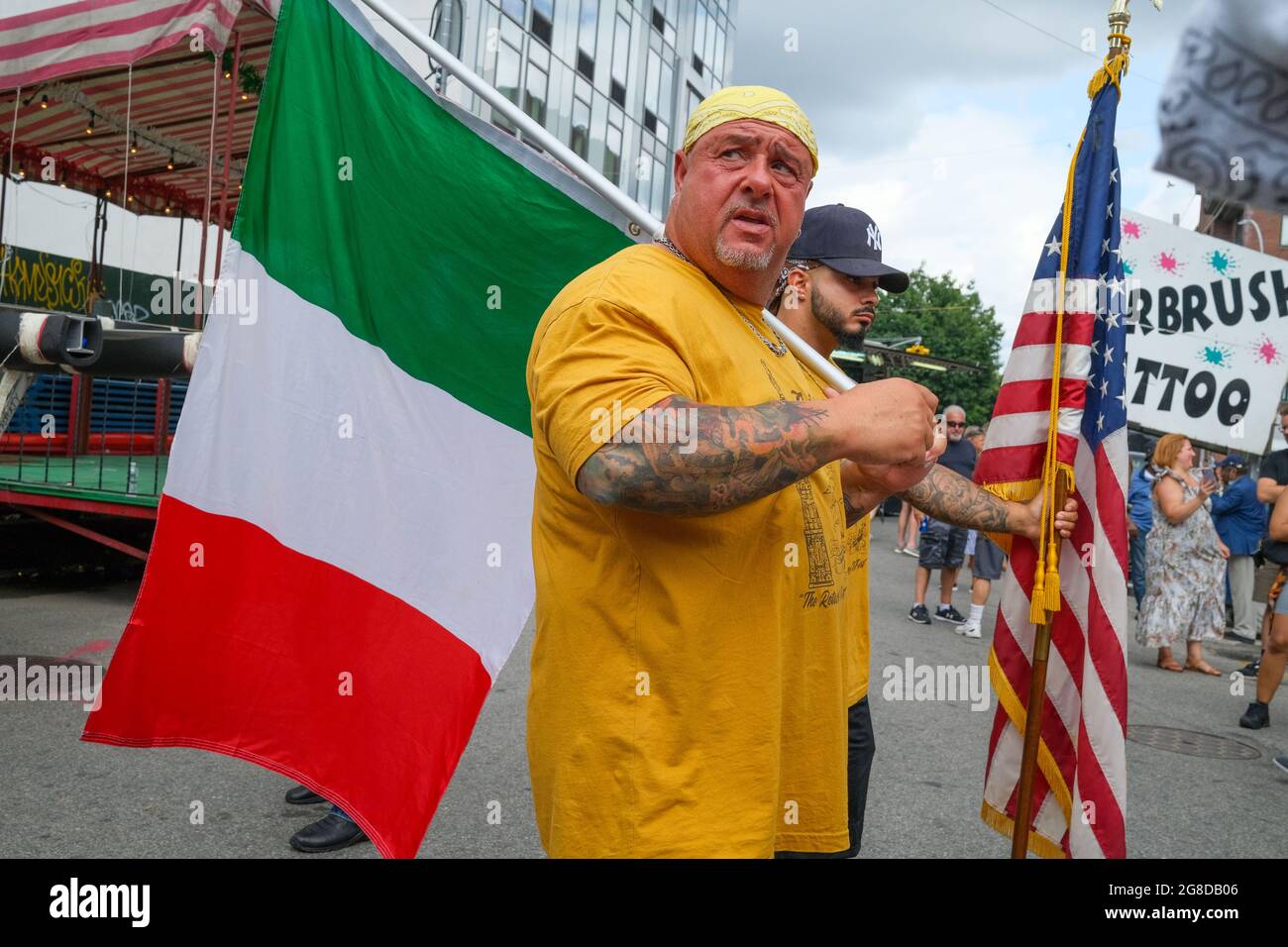 New York, New York, USA. 18th July, 2021. Giglio Fest 2021 in