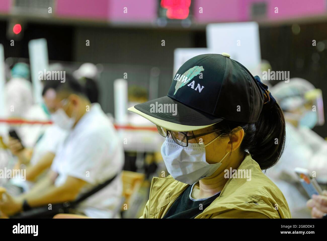 Taipei Taiwan 19th July 21 A Woman Wearing A Face Mask Waits To Receive A Jab Of Vaxzevria Formerly Astrazeneca Covid 19 Vaccine Ahead Of The Covid 19 Alert Level 3 Restriction Lift In Taipei Taiwan 19th July 21 A Woman Wearing A Face Mask Waits To Receive A Jab Of Vaxzevria Formerly Astrazeneca Covid 19 Vaccine Ahead Of The Covid 19 Alert Level 3 Restriction Lift In