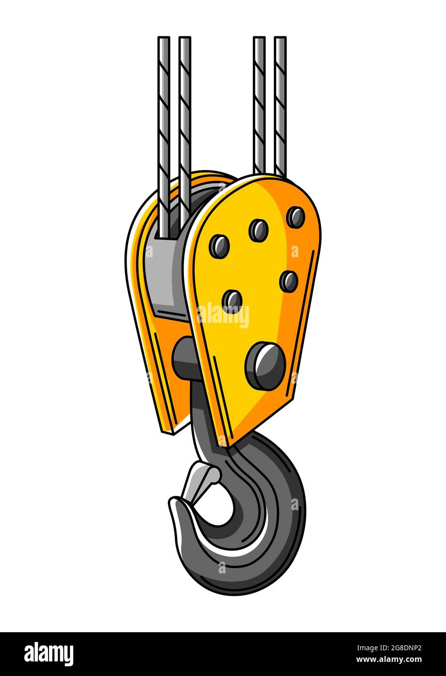 Illustration of crane hook. Housing construction item. Industrial building  symbol Stock Vector Image & Art - Alamy