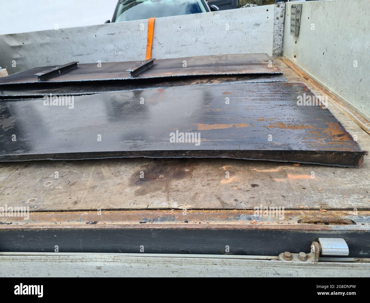 Old heating oil tank in dingy dank basement Stock Photo Alamy