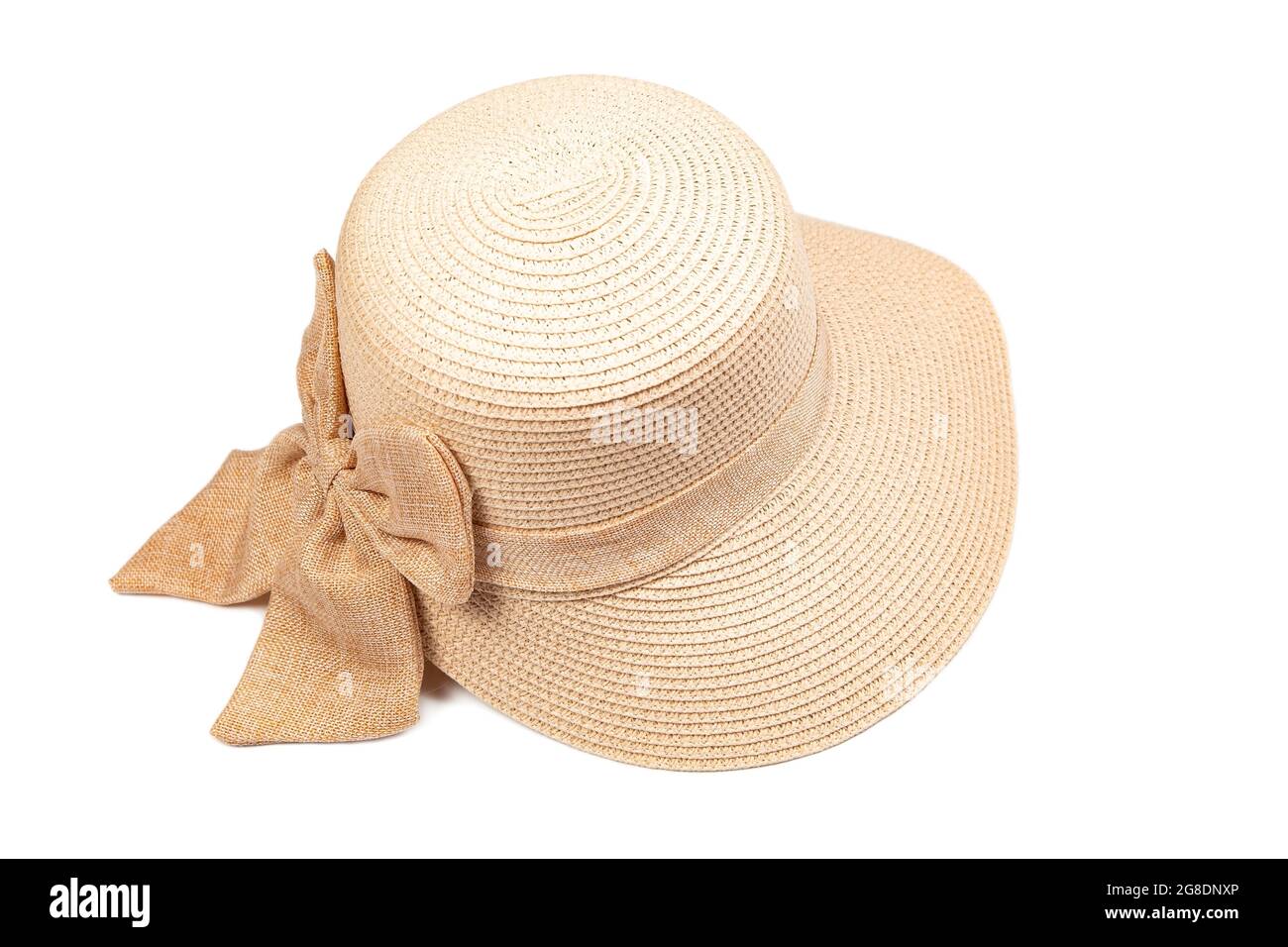 Pink hat on white background Stock Photo