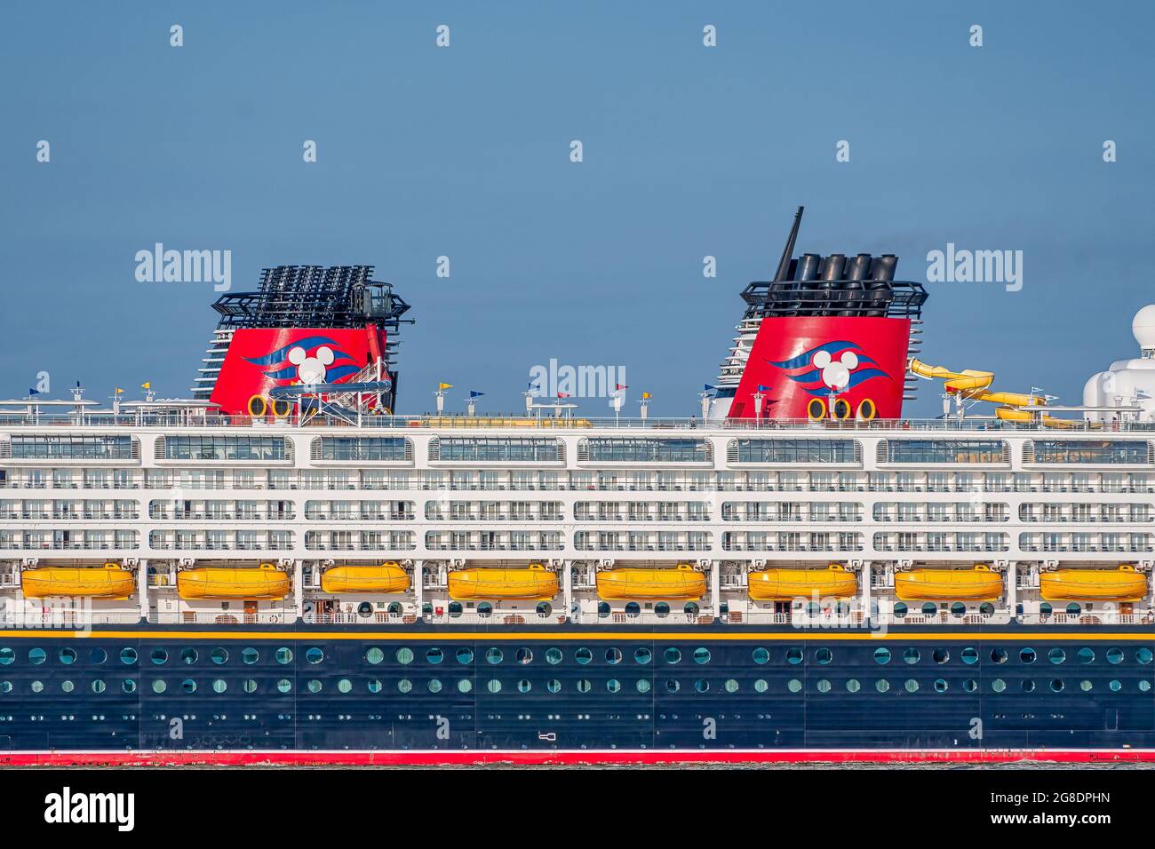 Liverpool United Kingdom July 18th 2021 View Of The Disney Magic Cruise Ship On A Rare Visit To The Uk Stock Photo Alamy