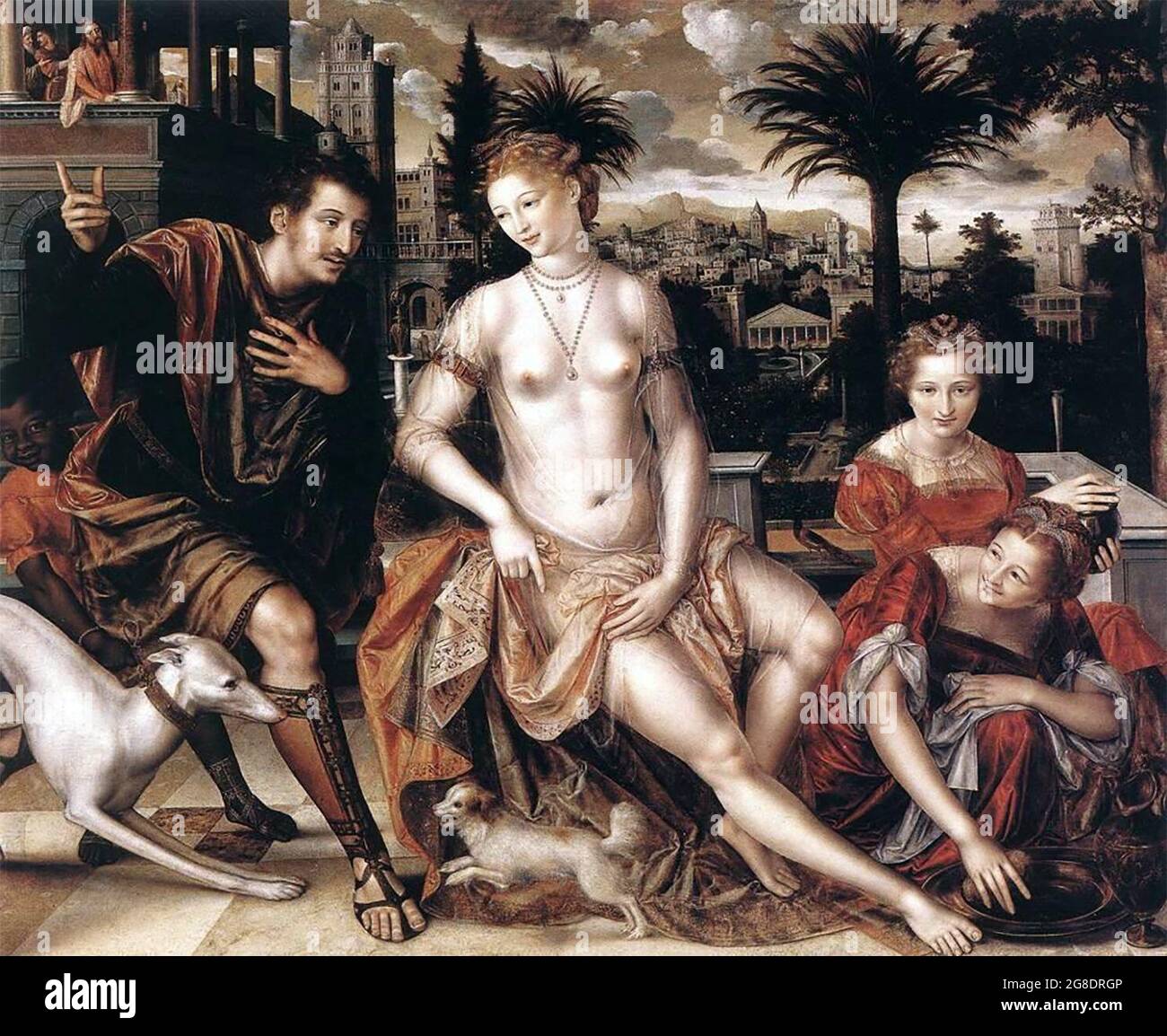 David and Bathsheba - Jan Matsys, 1562 Stock Photo