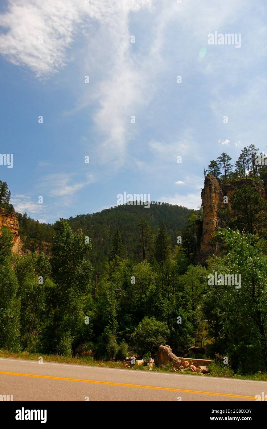 Views of Spearfish Canyon, Spearfish Canyon Scenic Byway, South Dakota