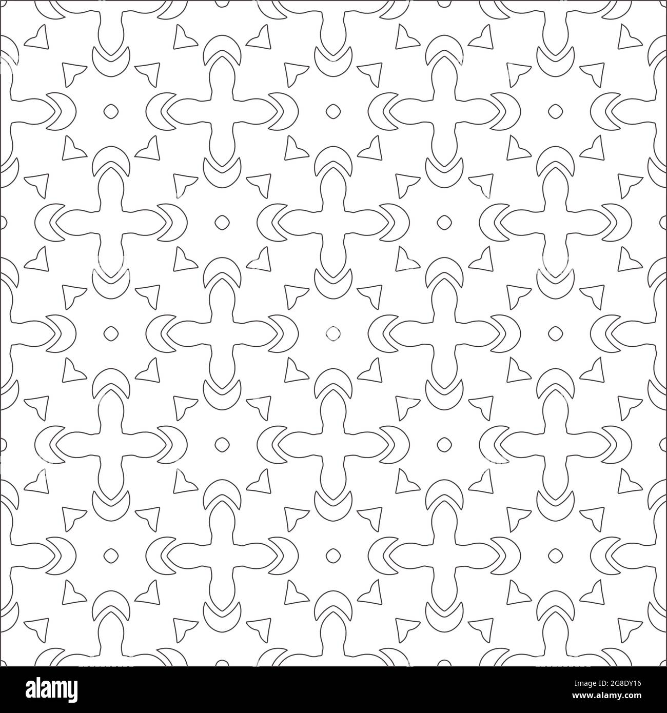 Vector geometric pattern. Black and white pattern Stock Vector Image ...
