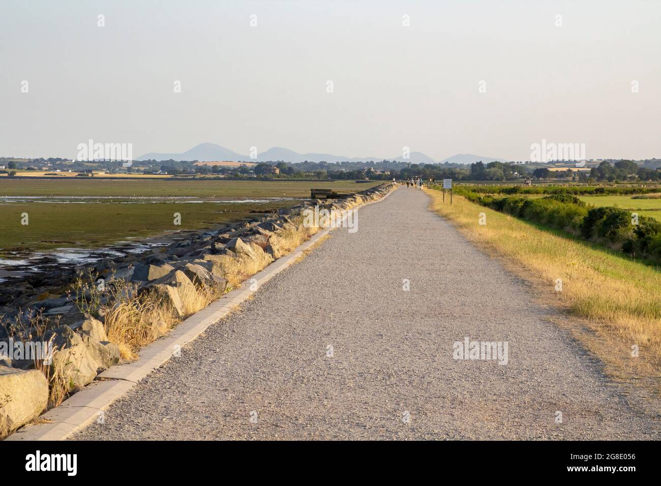 19 July 2021The Floodgates Walk on the Strangford Lough coast just on the outskirts of Newtownards County Down in Northern Ireland at the day's end. T Stock Photo