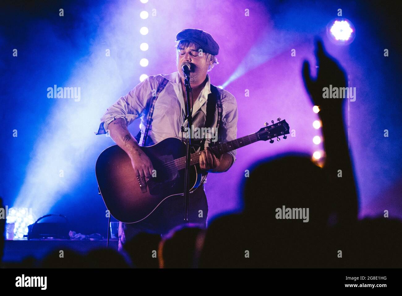 Newcastle Upon Tyne, UK. 19th July 2021 - Newcastle, UK: Pete Doherty peforms an intimate solo concert at The Riverside in Newcastle Upon Tyne, England on the evening coronavirus restrictions were lifted in England. Credit: Thomas Jackson/Alamy Live News Stock Photo