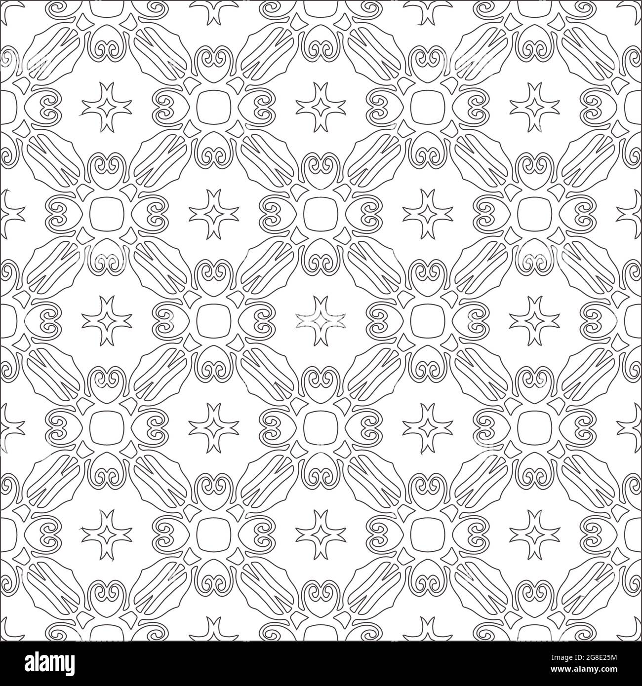 Vector geometric pattern. Black and white pattern Stock Vector Image ...