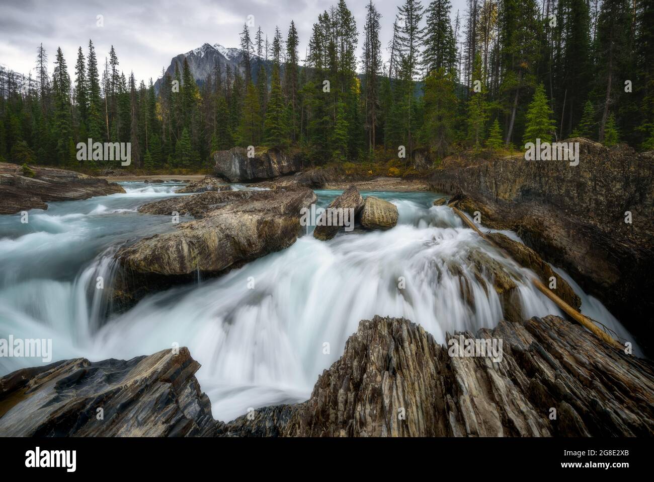 Natural bridge river in British Columbia, CANADA Stock Photo