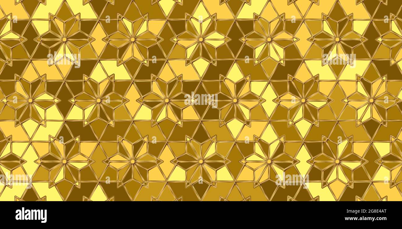 Abstract gold geometric seamless pattern design modern. Polygonal shape