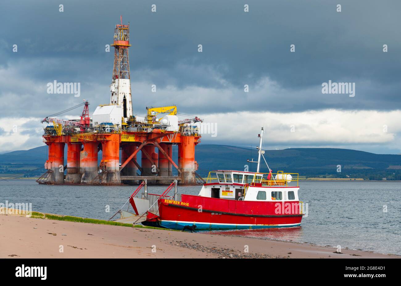 Nigg to Cromarty ferry at Cromarty village on Black Isle on Cromarty Firth, Ross and Cromarty, Scotland, UK Stock Photo