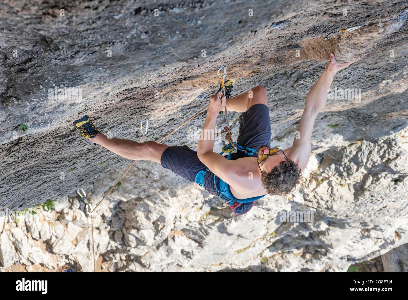 Armeos sector, rock face climbing, lead climbing, sport climbing, Kalymnos, Dodecanese, Greece