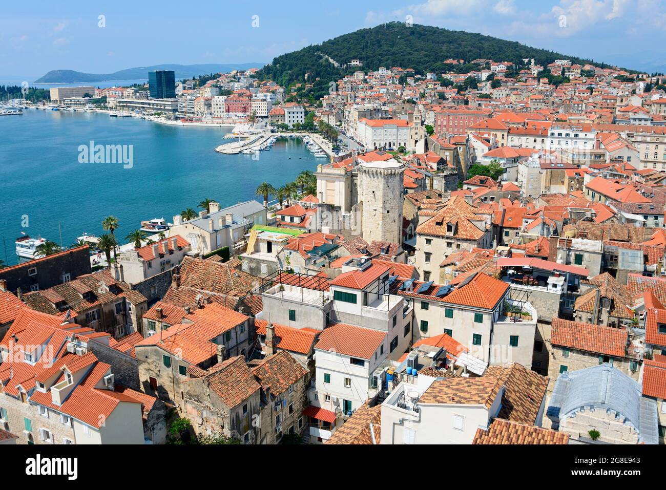 View over the roofs of Split, Central Dalmatia, Croatia Stock Photo