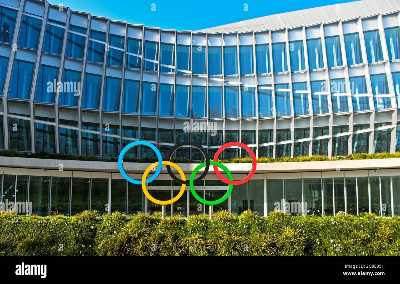 Headquarters of the International Olympic Committee, IOC, Lausanne, Switzerland Stock Photo
