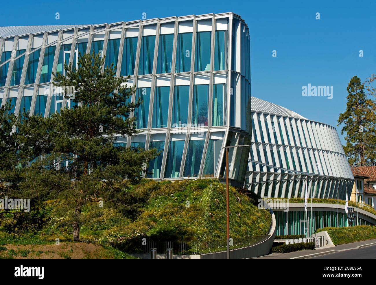 Modern office building, headquarters of the International Olympic Committee, IOC, Lausanne, Switzerland Stock Photo