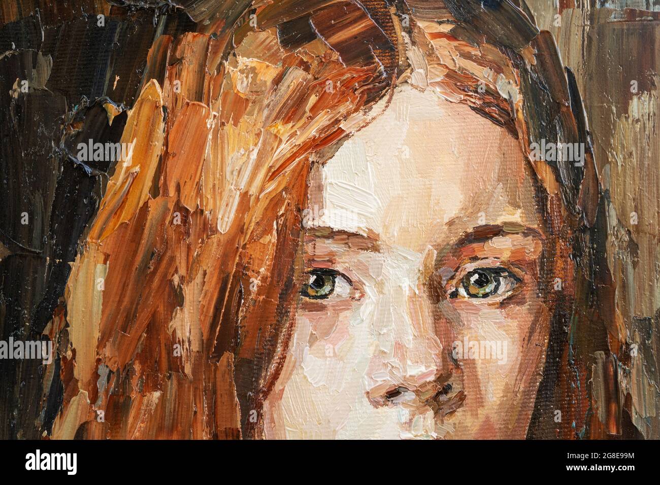 Oil painting portrait background hi-res stock photography and images - Alamy