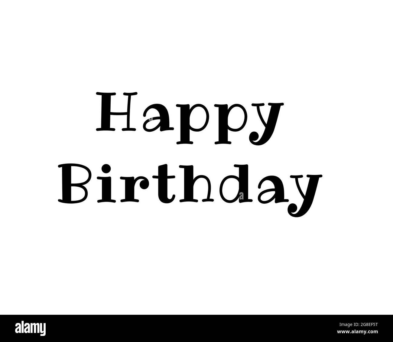 Happy birthday text art Stock Photo - Alamy