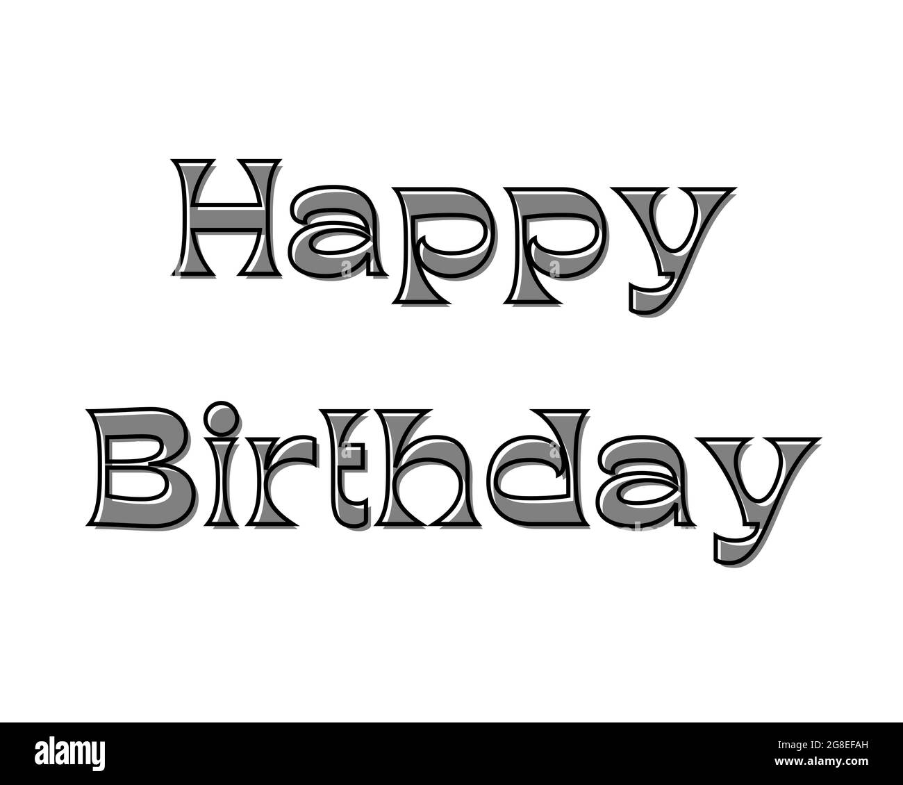 Happy birthday text art Stock Photo