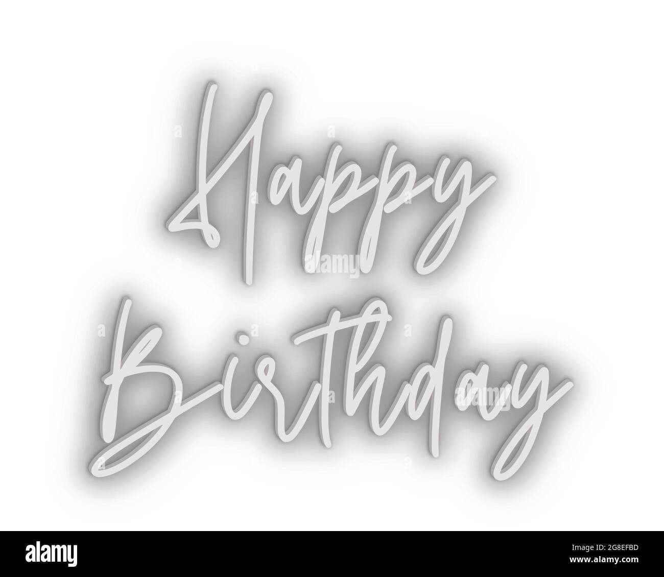 Happy birthday text art Stock Photo