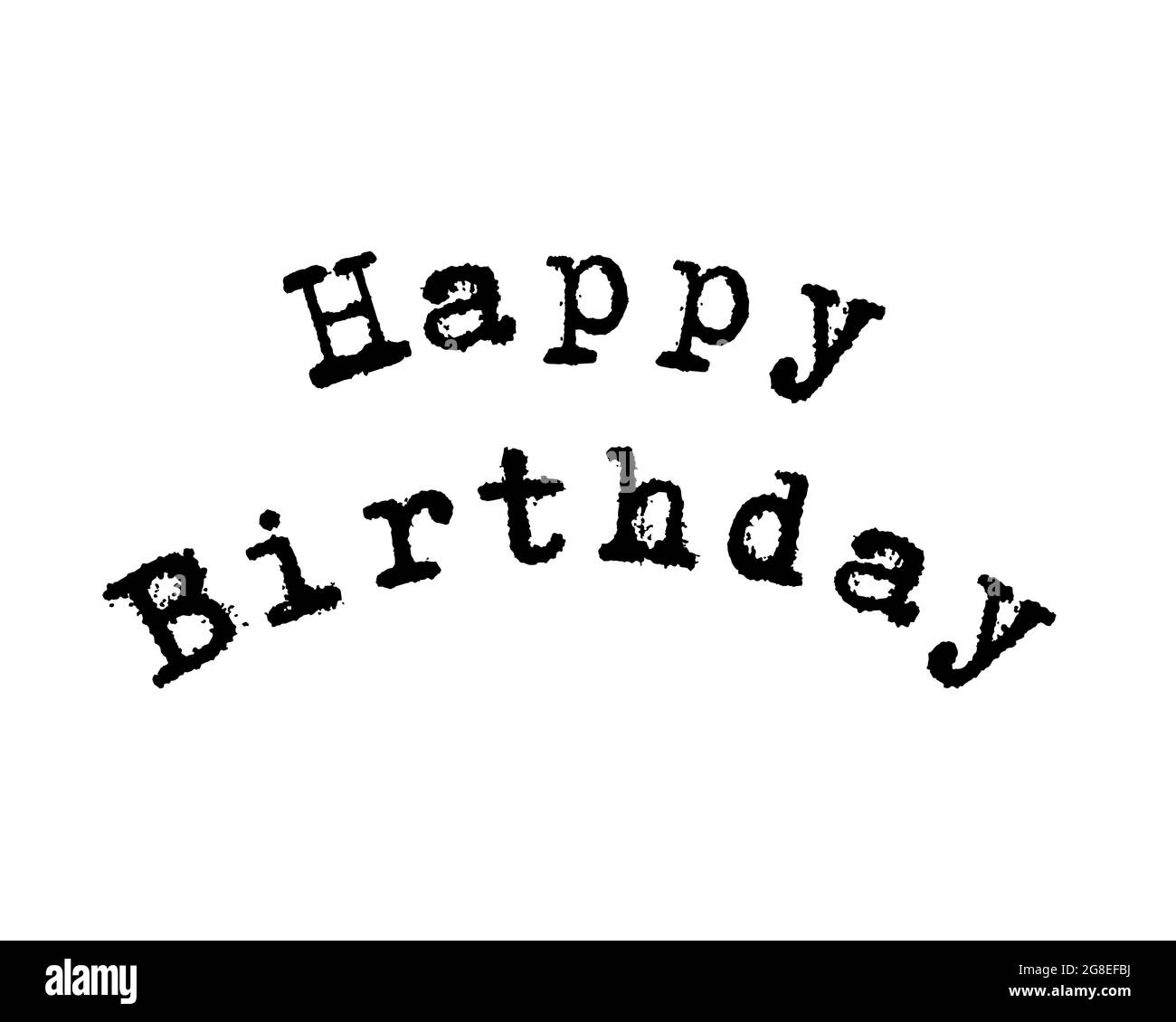 Happy birthday text art Stock Photo - Alamy
