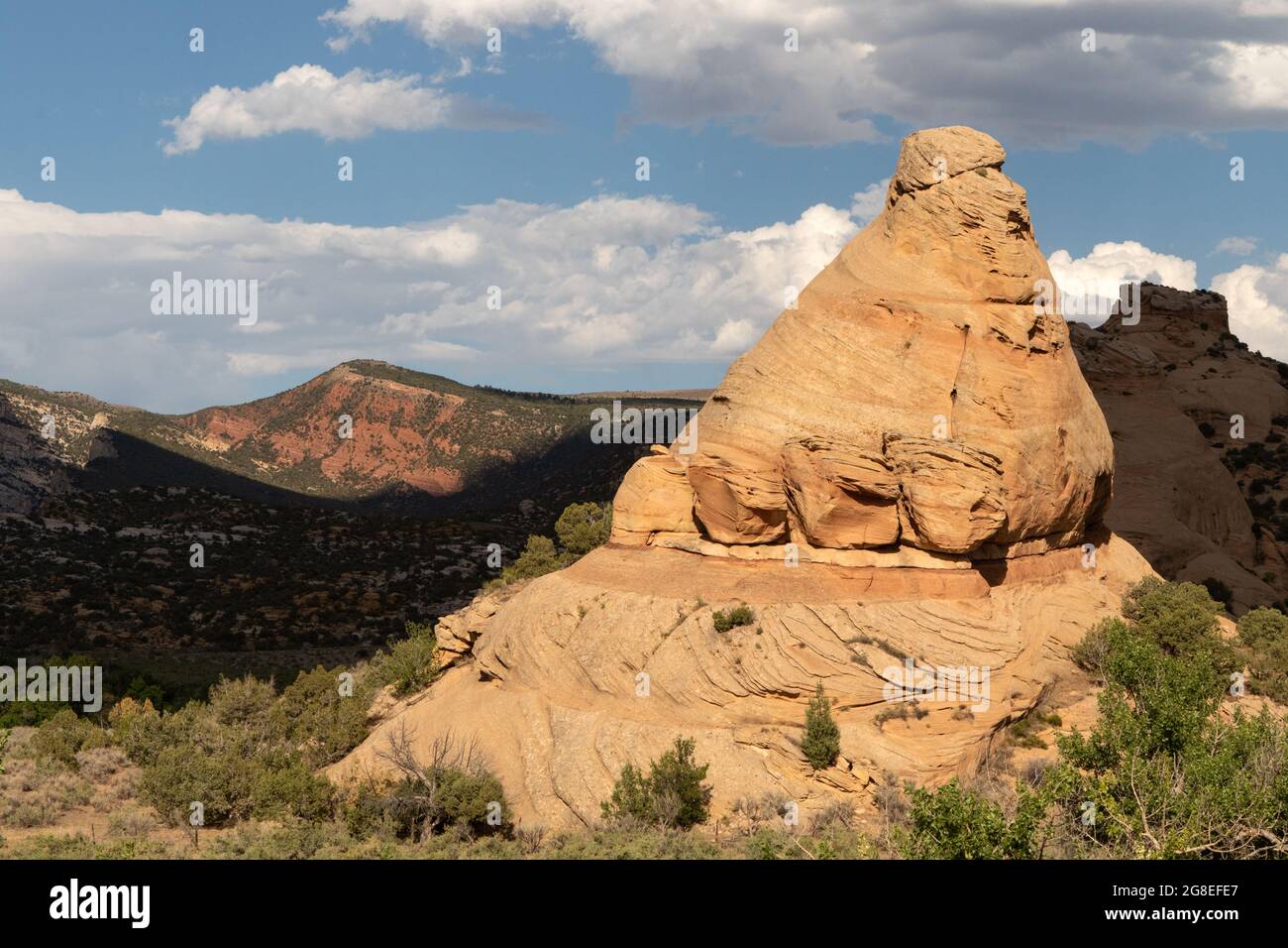 Elephant Toes Rock on the Utah side of the Dinosaur National Monument Stock Photo